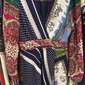 Colorful Patterned Long Sleeve Dress